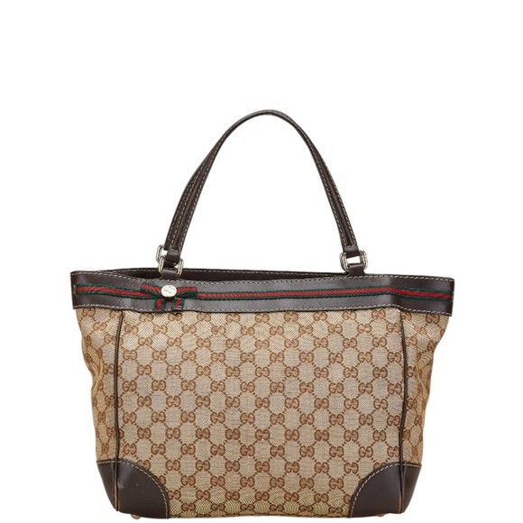GUCCI Beige Leather Tote Bag - Picture 1 of 13